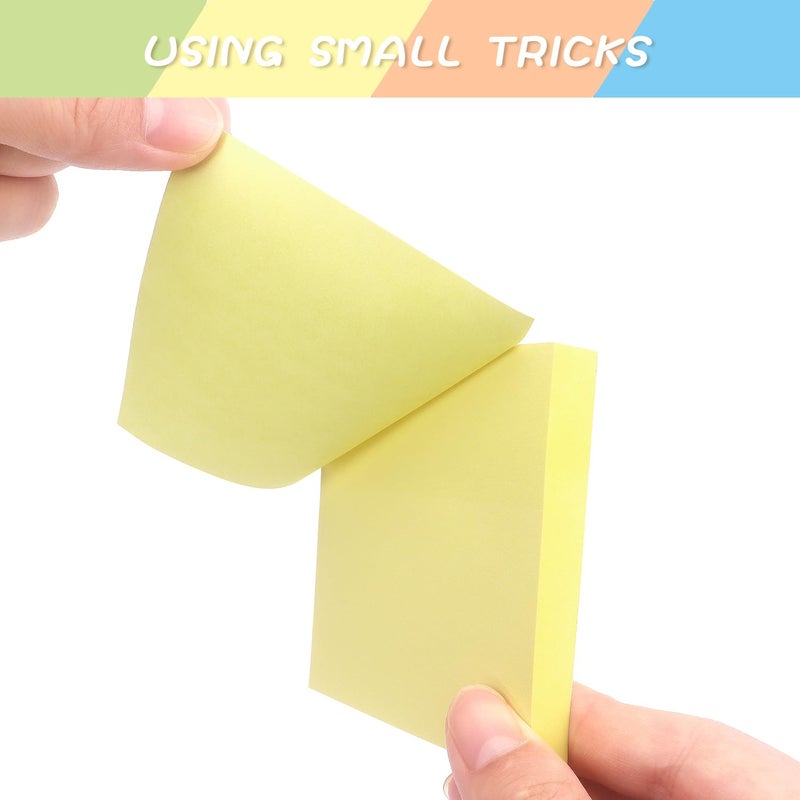 OSBOO Sticky Notes 3x3 Self-Stick Notes Pads with 6 Bright Colors  Easy to Post for Office  Shool  Home  6 Pads/Pack  100 Sheets/Pad (Yellow) - Image 4